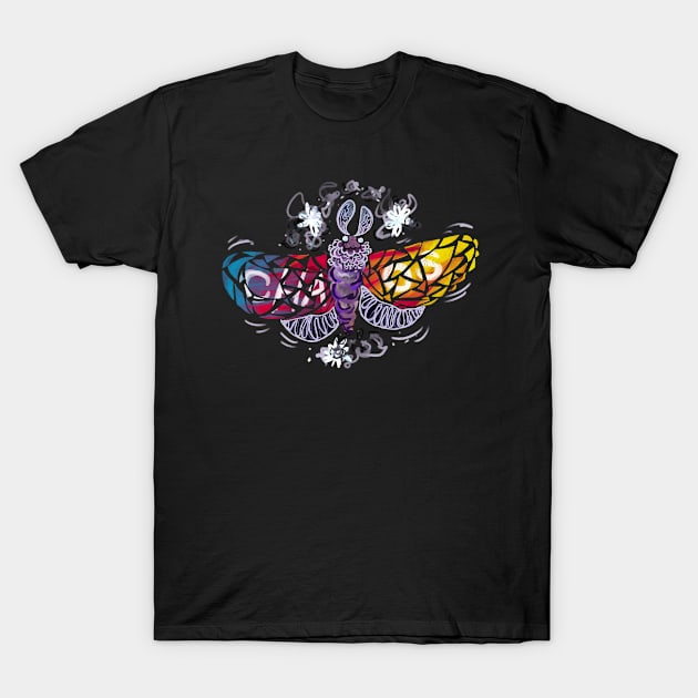 Chaotic Moth T-Shirt by nazzcat